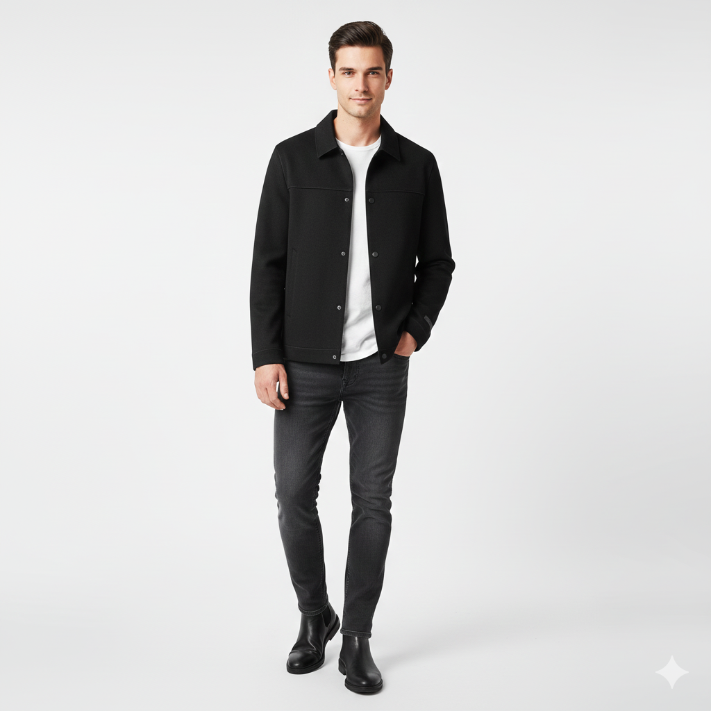 Hudson Herrenmantel aus Wolle, tailliert – modernes Design & zeitlose Eleganz