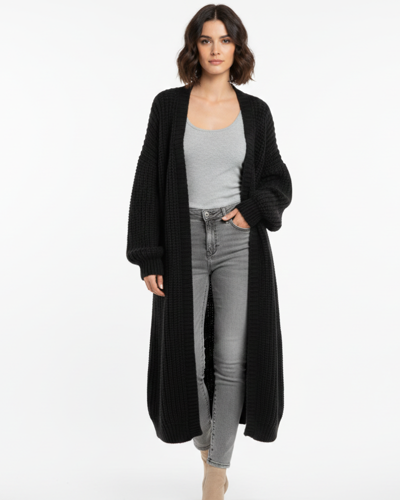 Erca Maglia Lunga da Donna – Cardigan Ampio Elegante per Primavera, Autunno e Inverno