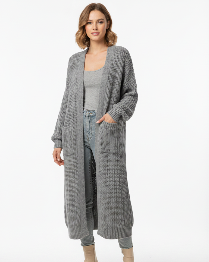 Erca Maglia Lunga da Donna – Cardigan Ampio Elegante per Primavera, Autunno e Inverno