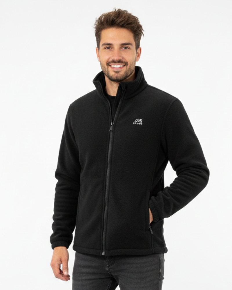 Alex Fleecejakke Unisex – Varm Sherpa-foret jakke med høy krage og glidelås