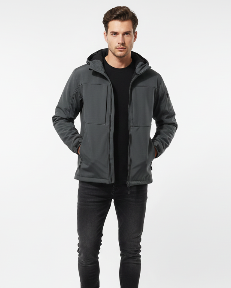 Hudson Doudoune Homme à Capuche – Veste Puffer d’Hiver Isolante avec Fermeture Zippée