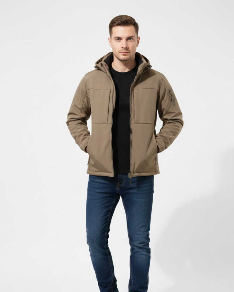 Hudson Doudoune Homme à Capuche – Veste Puffer d’Hiver Isolante avec Fermeture Zippée