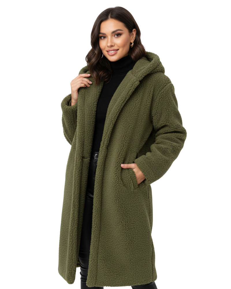 Nelia Teddy Frakke til Kvinder – Blød & Varm Oversize Vest til Elegante Vinterlooks