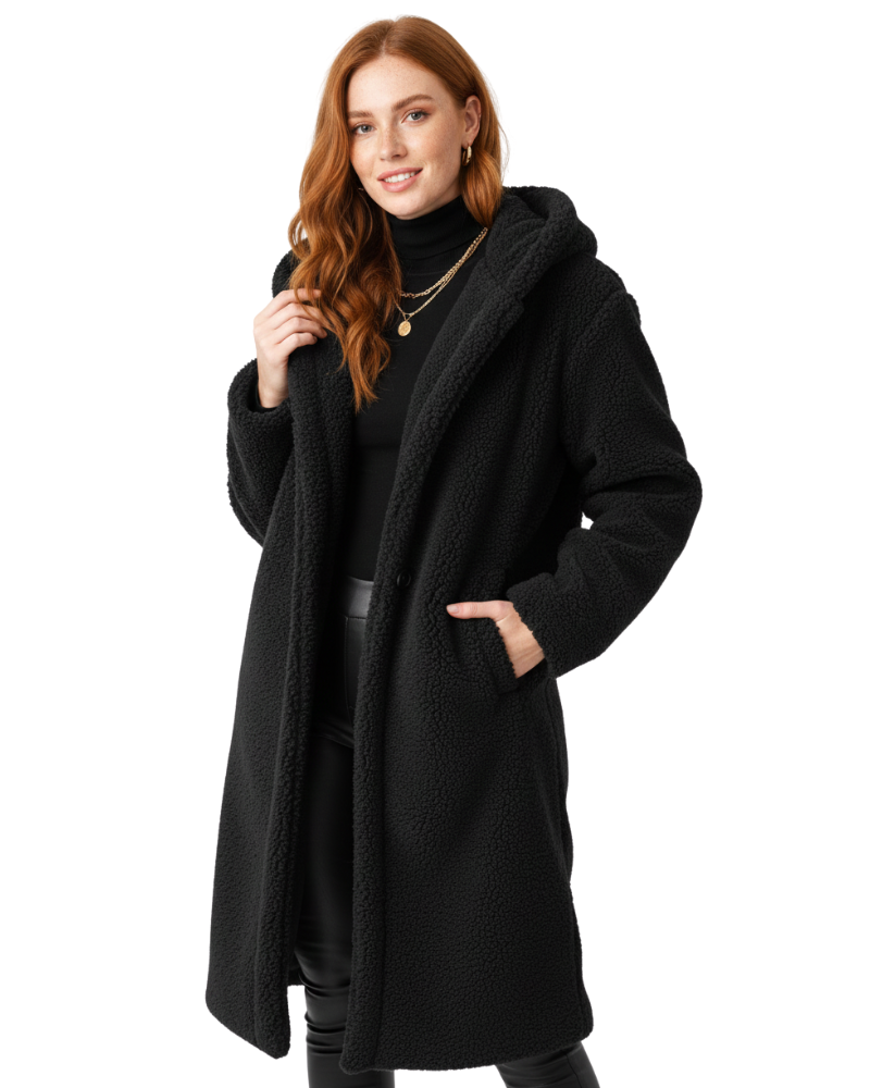 Nelia Teddy Frakke til Kvinder – Blød & Varm Oversize Vest til Elegante Vinterlooks