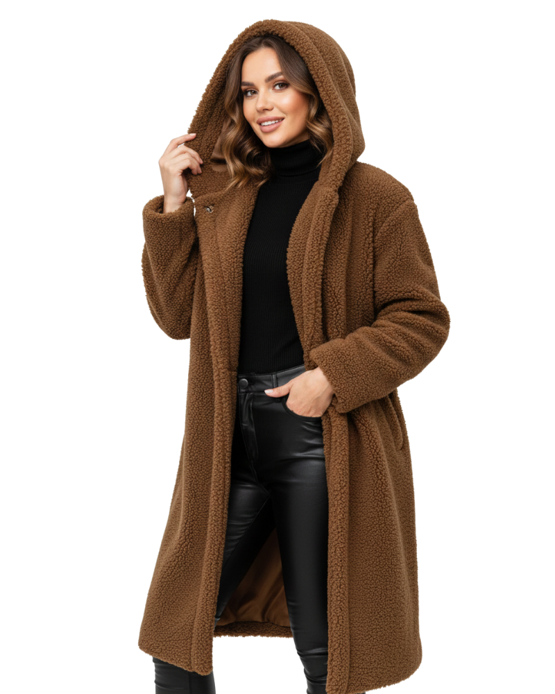 Nelia Teddy Frakke til Kvinder – Blød & Varm Oversize Vest til Elegante Vinterlooks
