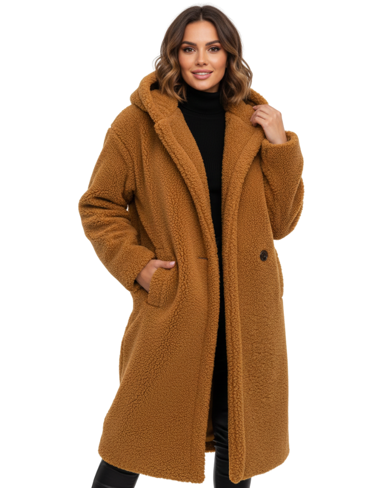 Nelia Teddy Frakke til Kvinder – Blød & Varm Oversize Vest til Elegante Vinterlooks