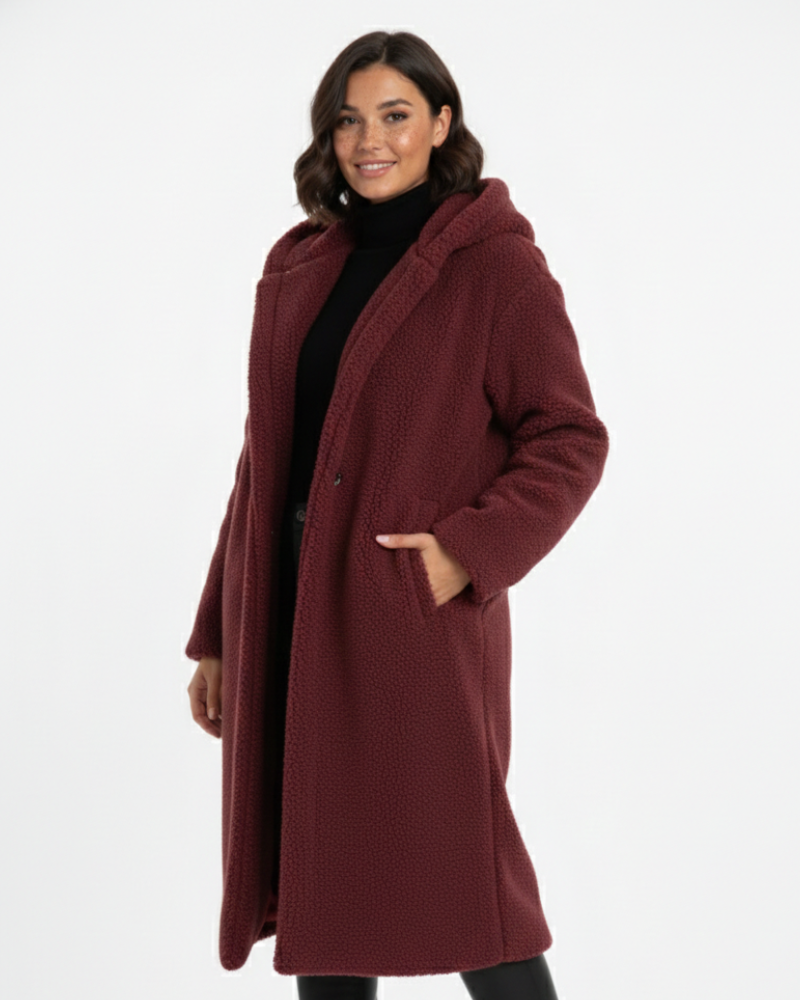 Nelia Teddy Frakke til Kvinder – Blød & Varm Oversize Vest til Elegante Vinterlooks