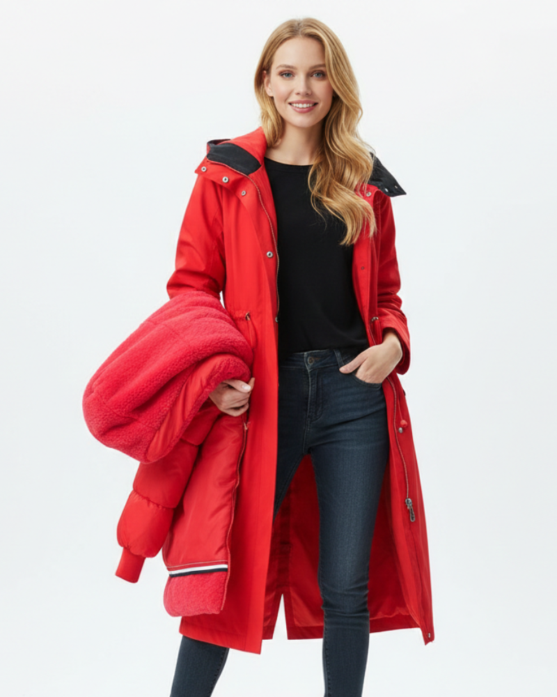 Bellamy Women's Waterproof Coat – Long Hood, Removable Lining & All-Season Protection