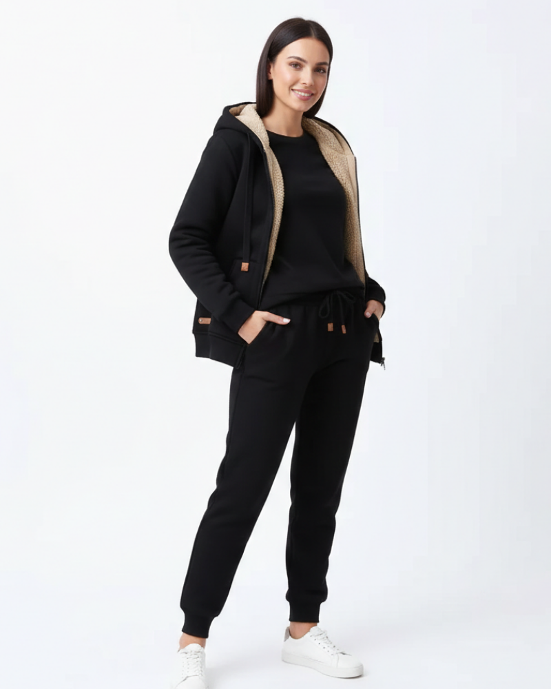 Arianna Zestaw Homewear Damski – Miękki Dwuczęściowy Strój z Ciepłego i Wygodnego Aksamitnego Materiału
