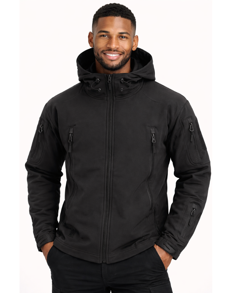 Zoren Pánská Softshellová Taktická Bunda – Nepromokavá Větruodolná s Nastavitelnou Kapucí