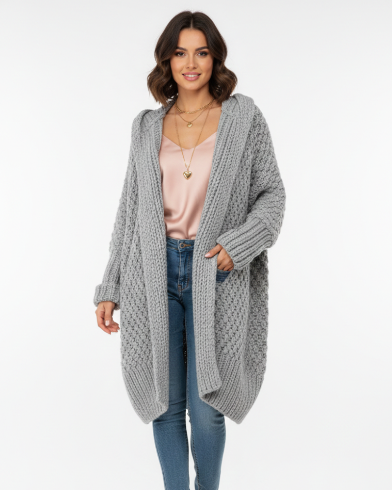 Cardigã Nora Inverno Mulher – Casaco Elegante e Quente com Design Moderno e Versátil