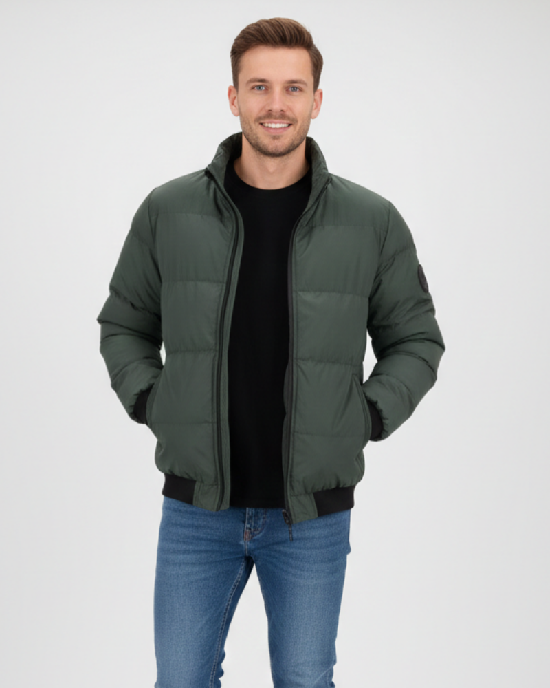 Zairyx Veste Puffer Homme Minimaliste – Doudoune Légère avec Col Montant et Zip