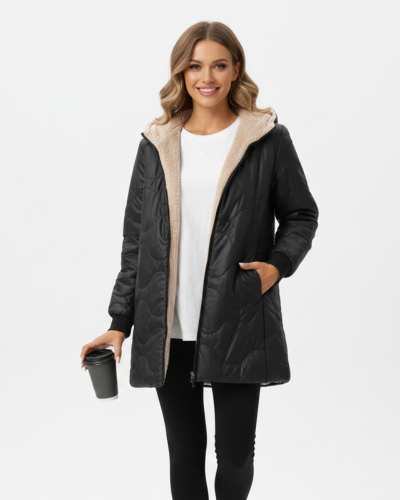 Brielle Giacca con Cappuccio da Donna in Cotone – Chiusura Lampo, Comfort Quotidiano e Stile Informale