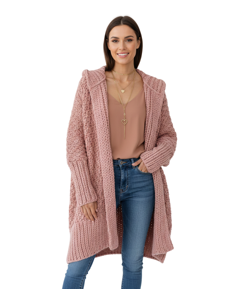 Cardigã Nora Inverno Mulher – Casaco Elegante e Quente com Design Moderno e Versátil