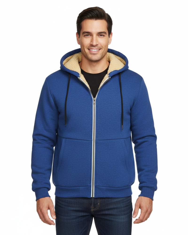 Zedrick Hoodie Zippée Homme – Sweat Doublé Chaud avec Capuche Confortable