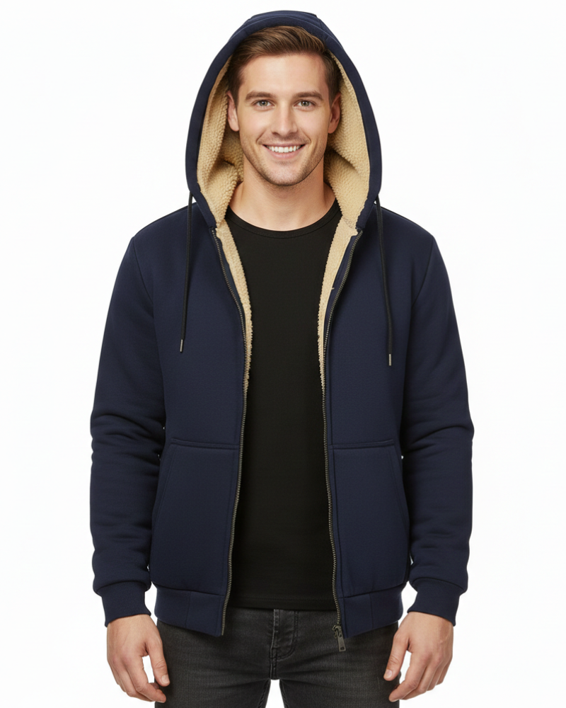 Zedrick Hoodie Zippée Homme – Sweat Doublé Chaud avec Capuche Confortable