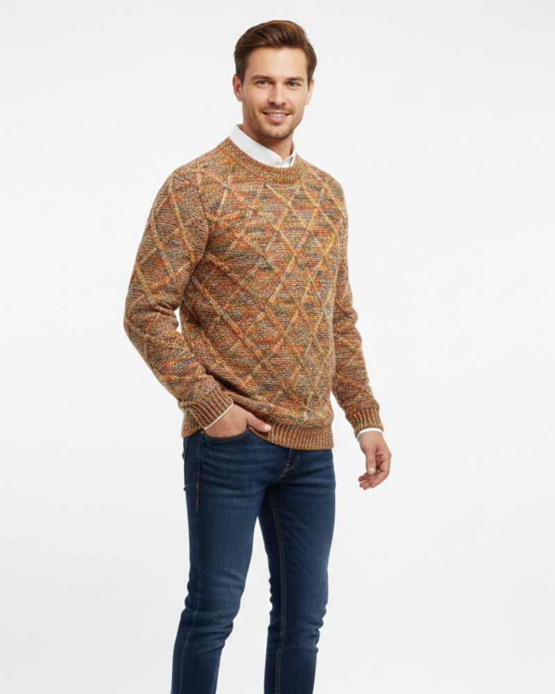 Dominic Pull Homme Maille Épaisse – Tricot Chaud, Style Moderne & Confort Hiver