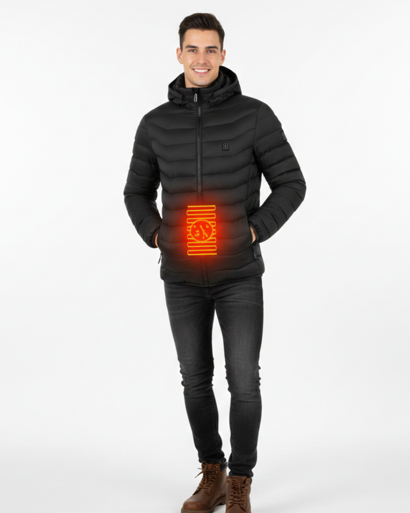 Axel Veste Chauffante Hiver Homme – Softshell Imperméable avec Capuche & Chauffage Intégré