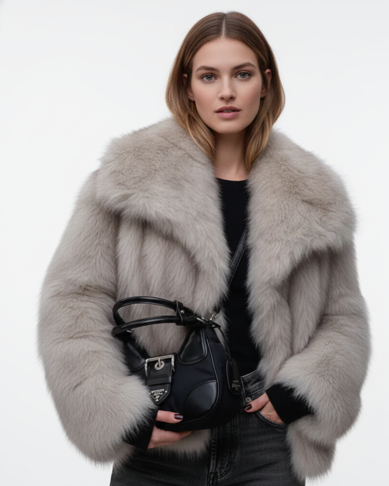 Julien Manteau de Piel Sintética para Mujer – Chaqueta de Invierno Suave y Cálida con Corte Casual Elegante