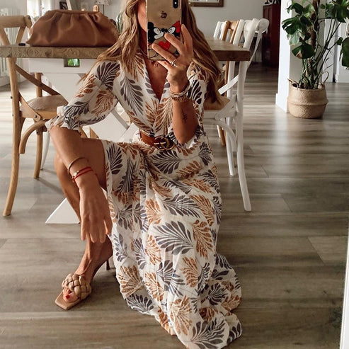 Philippa Robe Femme Longue – Květinová elegance a pohodlí pro zvláštní příležitosti