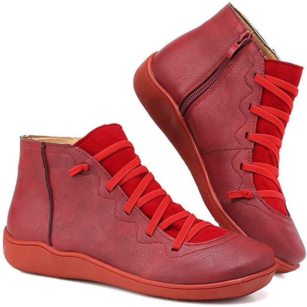 Liam Men's Leather Boots – Comfortable and Stylish with Geometric Laces and Zipper Closure