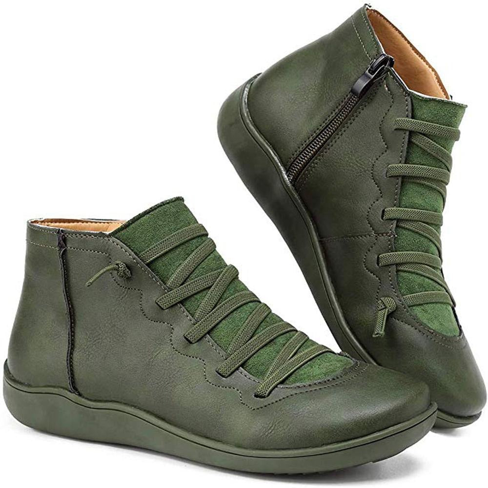 Liam Men's Leather Boots – Comfortable and Stylish with Geometric Laces and Zipper Closure