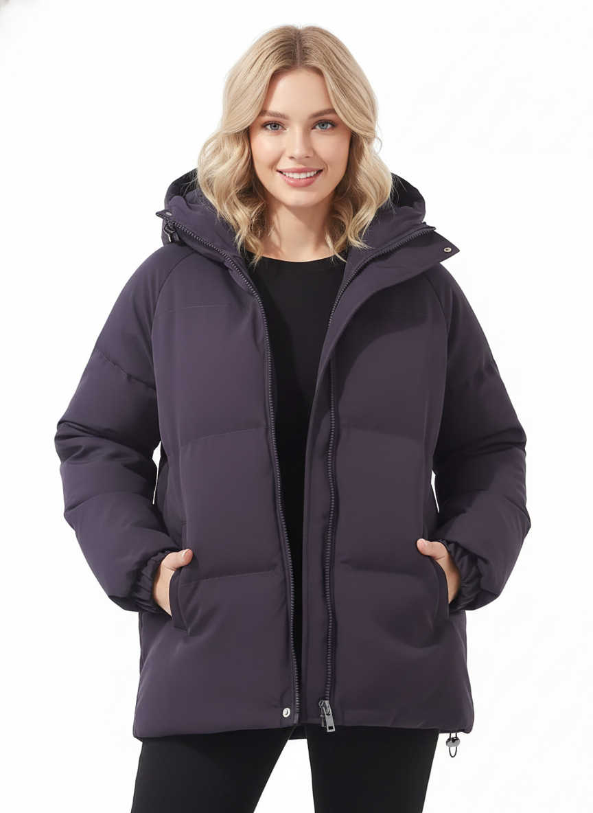 Lilah Casaco Acolchoado Feminino Leve com Capuz – Corte Elegante e Calor Moderno
