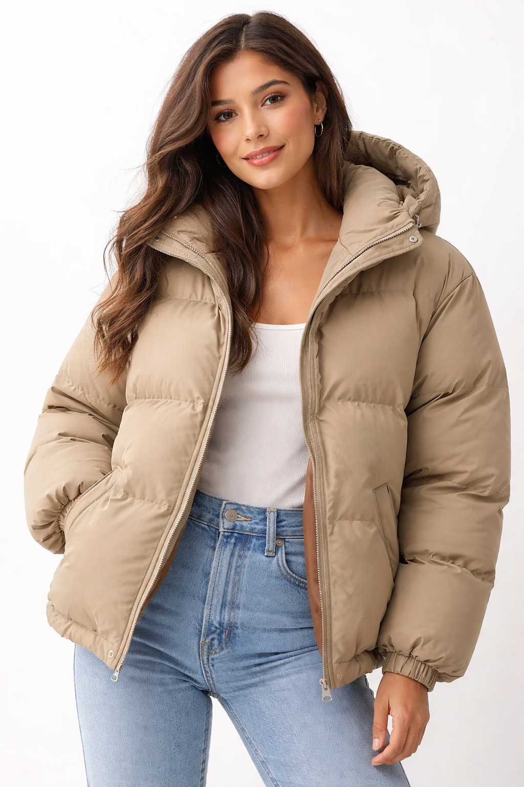 Lilah Casaco Acolchoado Feminino Leve com Capuz – Corte Elegante e Calor Moderno