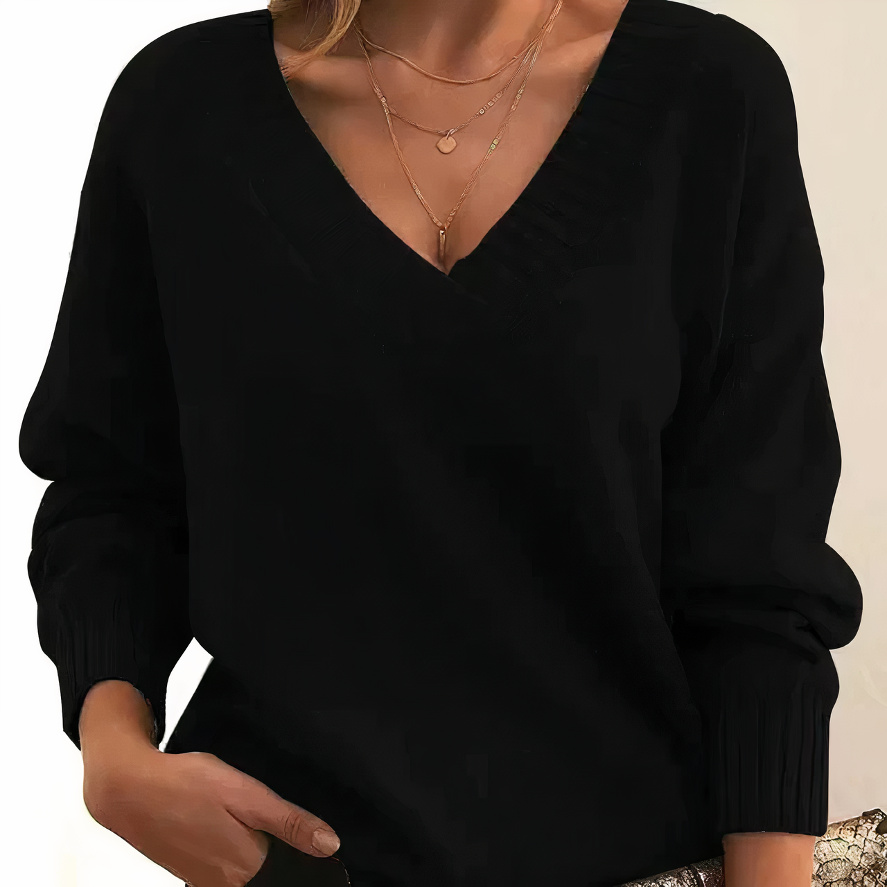 Zeyann Maglione in cachemire con scollo a V da donna – 100% cachemire premium con taglio morbido, caldo e classico