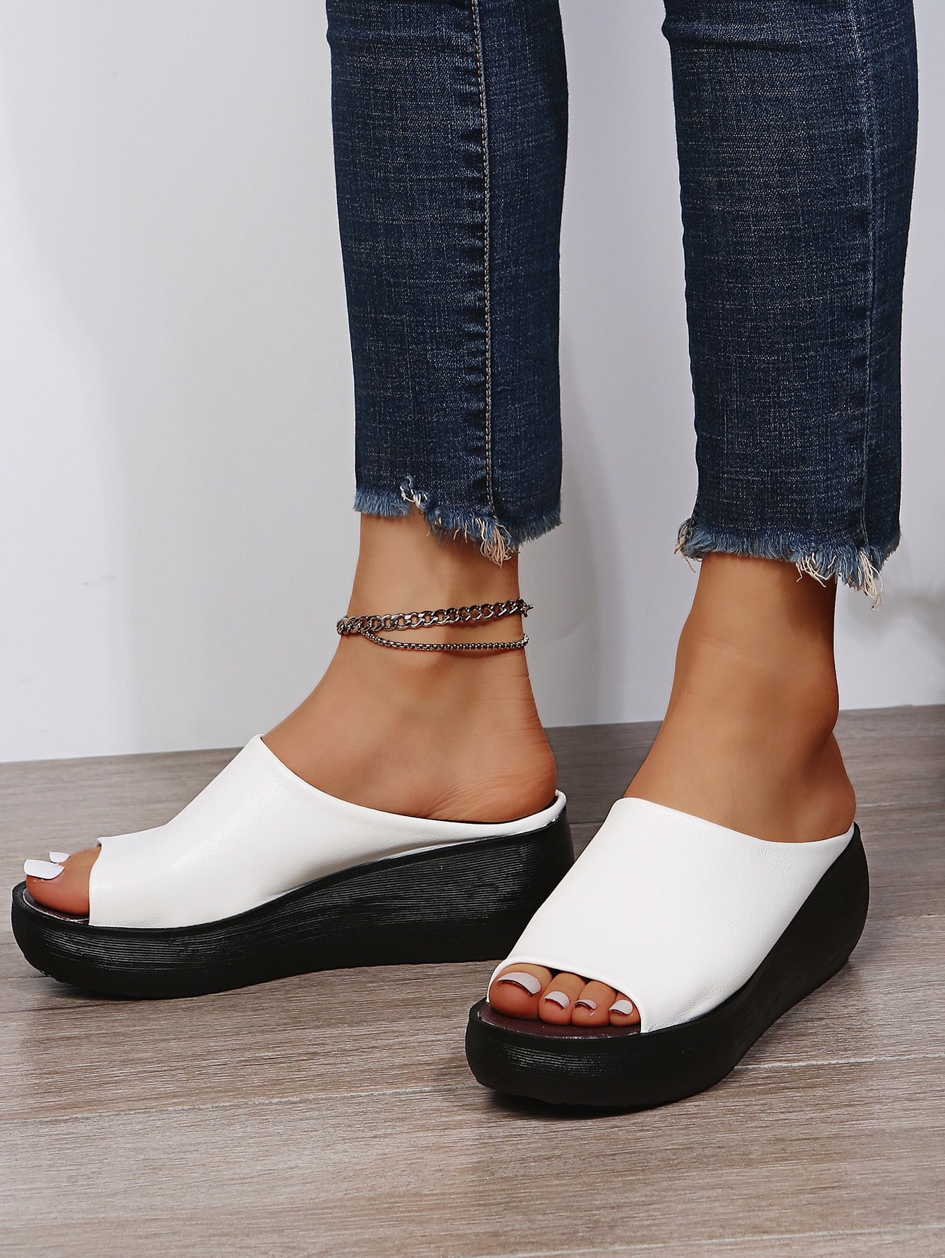 Eliana Sandalen Dames – Comfortabele Wedges met Open Teen & Ademend Zomers Design