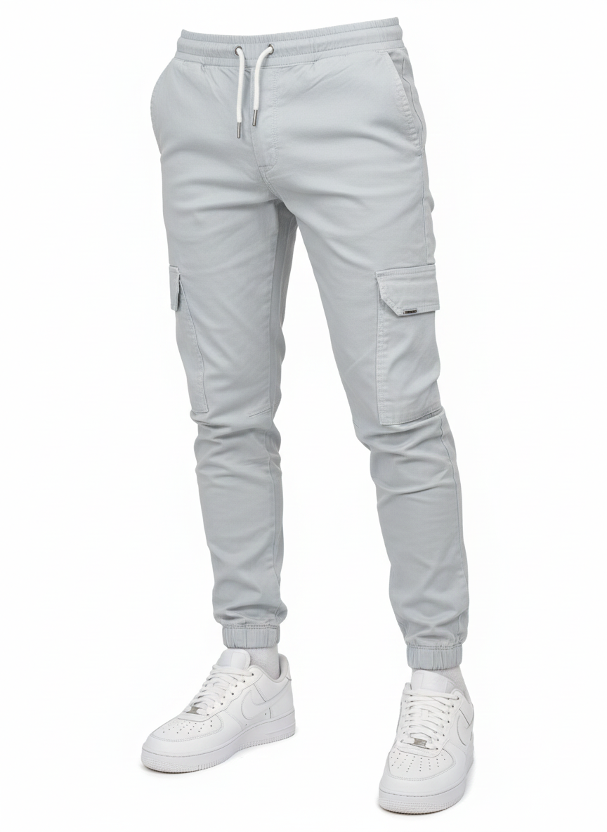 Mariano Cargo Bukser til Mænd – Lange Jogger med Elastisk Talje, Cargo Lommer & Moderne Pasform