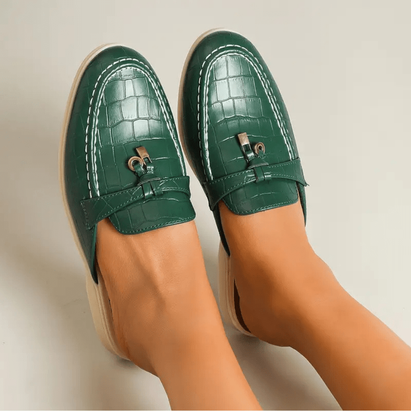 Lydia Mules Mulher de Calçar – Mules Sem Salto com Fivela Elegante e Sola Confortável