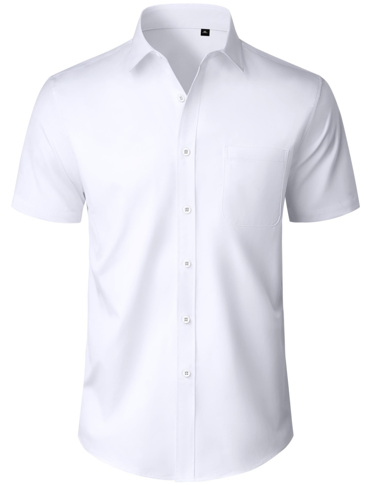 Thomas Skjorte Herre – Kortermet Skjorte Uten Stryk, Regular Fit & Lomme