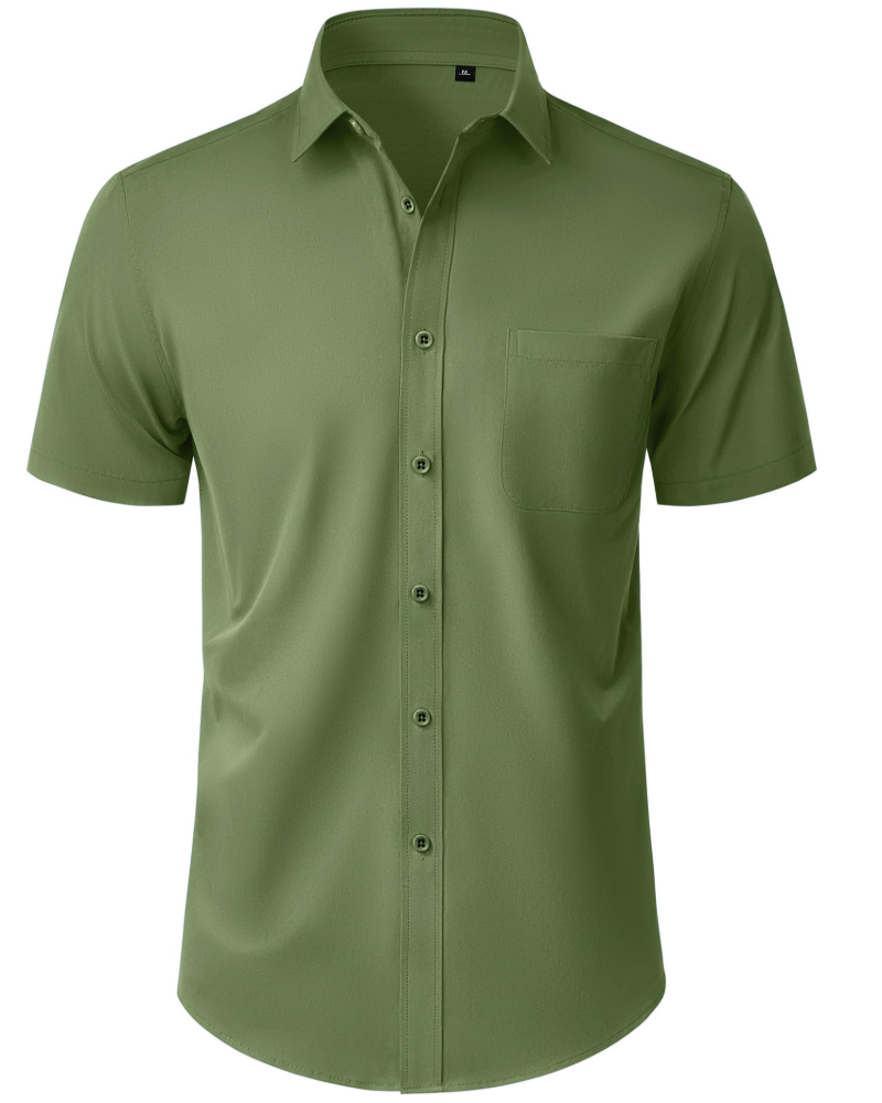 Thomas Skjorte Herre – Kortermet Skjorte Uten Stryk, Regular Fit & Lomme