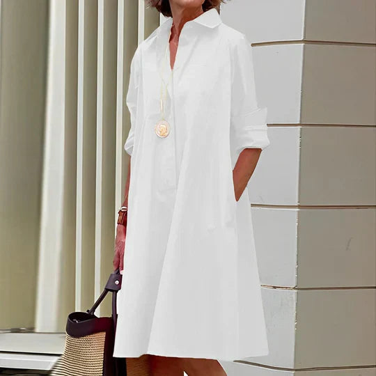 Robe Chemise Femme Jasmine – Elegant Shirt Dress with Comfortable Fit & Stylish Design