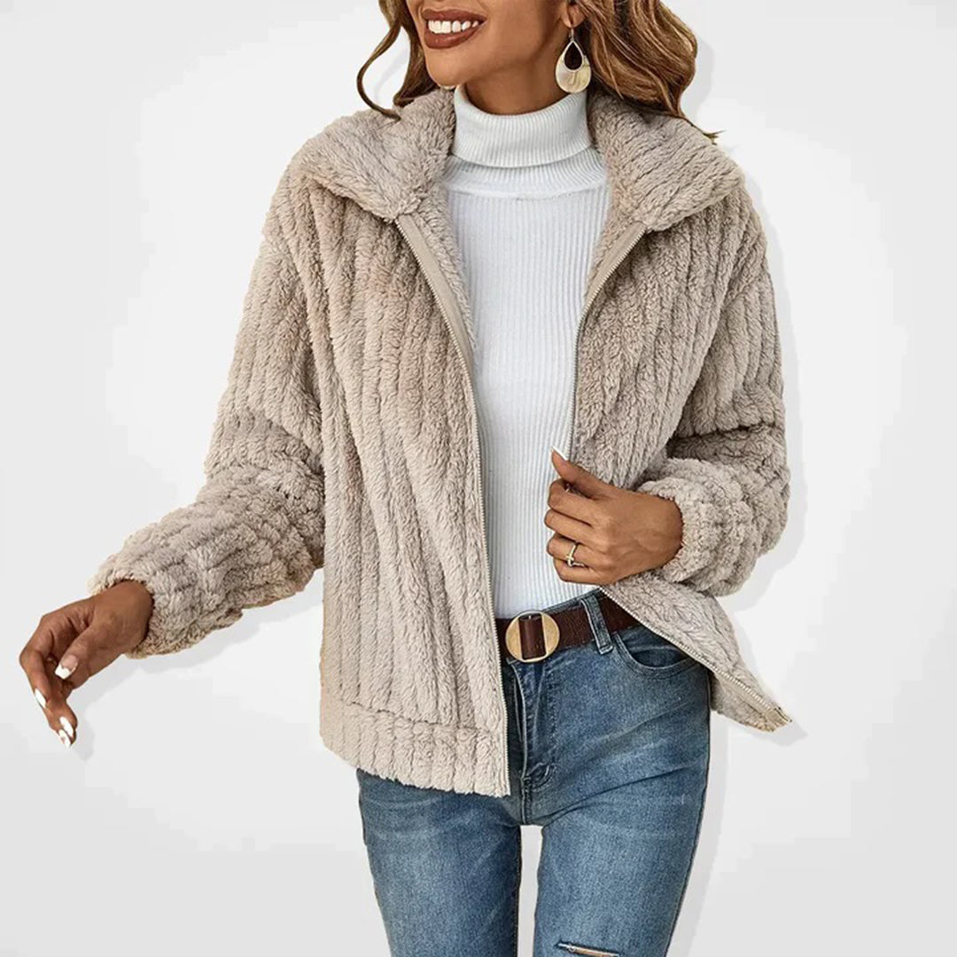 Noa Gilet Femme Long en Polaire – Élégant, Chaud avec Fermeture Zippée et Poches Pratiques