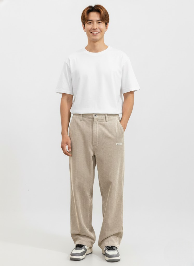 Noahry Herren Cordhose Loose Fit – Gerade Passform, Komfort & Streetwear-Stil