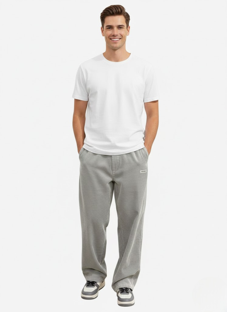 Noahry Herren Cordhose Loose Fit – Gerade Passform, Komfort & Streetwear-Stil