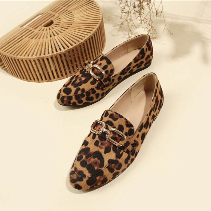 Noelle Mocassins Femme – Chaussures Léopard Élégantes avec Semelle Confortable & Style Polyvalent