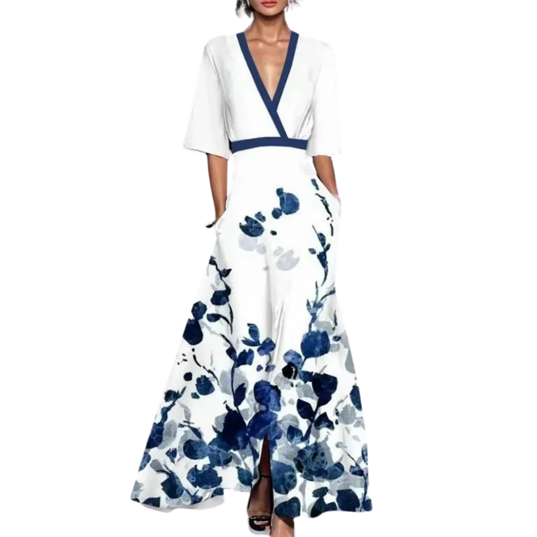 Robe Printanière Femme Noelle – Élégance Féminine avec Motif Fleuri & Tissu Léger