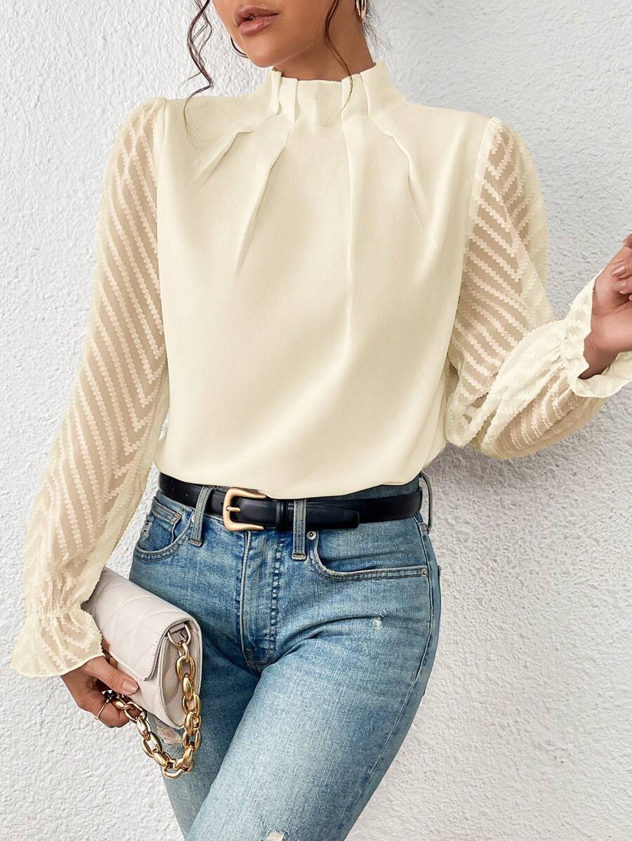 Blouse Femme Sophie – Top elegante estampado, transpirable y versátil para el trabajo y el ocio