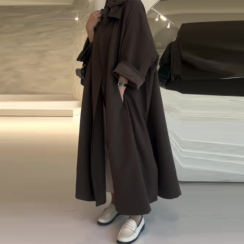 Camila Manteau Long Oversize Femme – Manteau d’Hiver Chaud avec Coupe Décontractée & Design Minimaliste