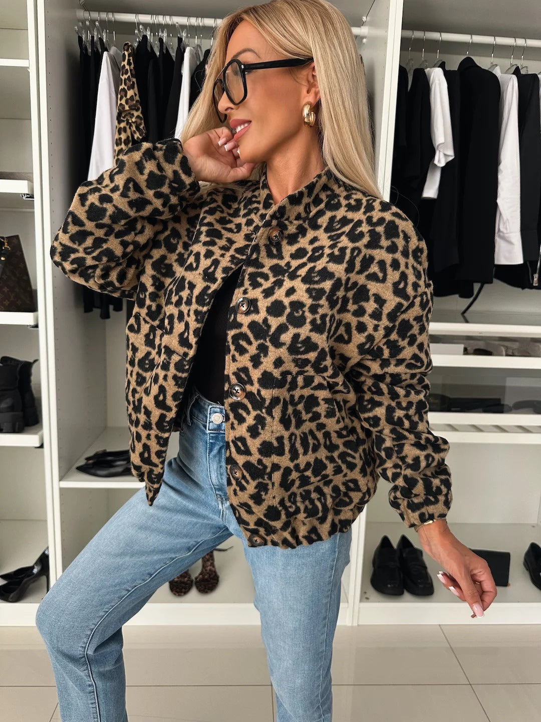 Yusra Vestido Mulher Leopardo – Corte Largo Elegante & Tecido Macio Confortável