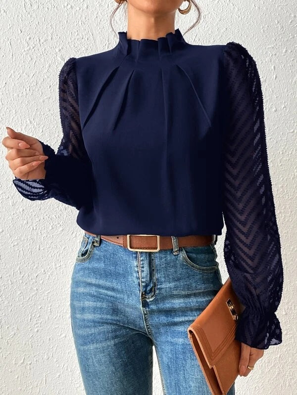 Blouse Femme Sophie – Top elegante estampado, transpirable y versátil para el trabajo y el ocio