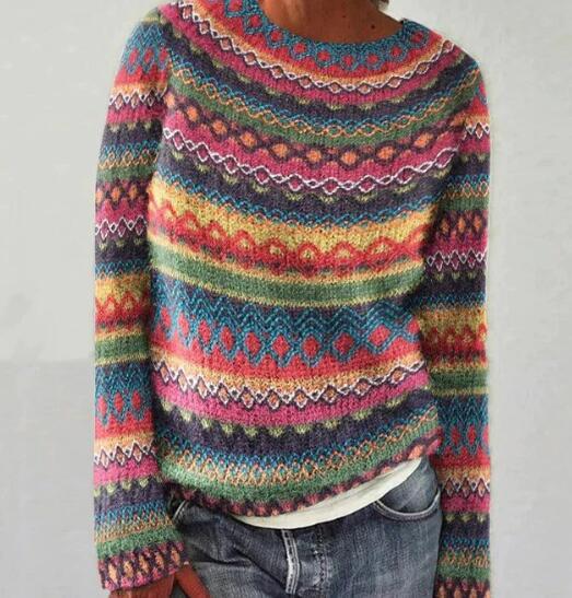Sweter damski Oviya – luźny krój, długie rękawy, idealny na chłodne dni i codzienny styl