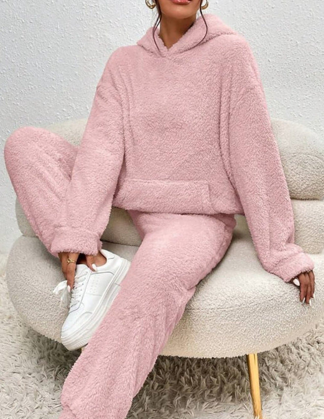 Lillie Women's Set – Soft Fleece Indoor Outfit with Hoodie & Comfortable Jogging Pants