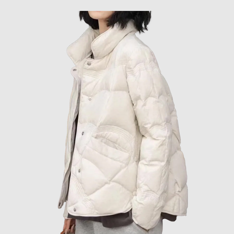 Ziana Veste Matelassée Ženy – Pohodlný střih Zima & Teplá izolace S knoflíky