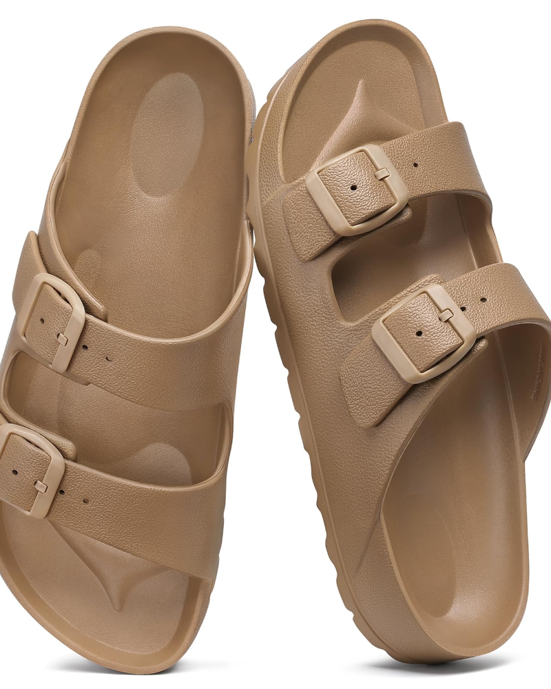 Olyra Sandalias Mujer – Sandalias Confort EVA con Doble Hebilla Ajustable y Soporte de Arco