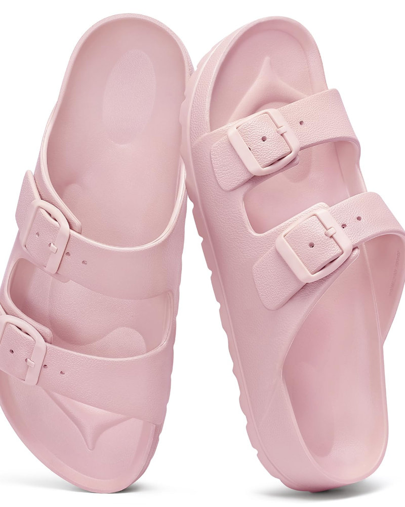 Olyra Sandalias Mujer – Sandalias Confort EVA con Doble Hebilla Ajustable y Soporte de Arco