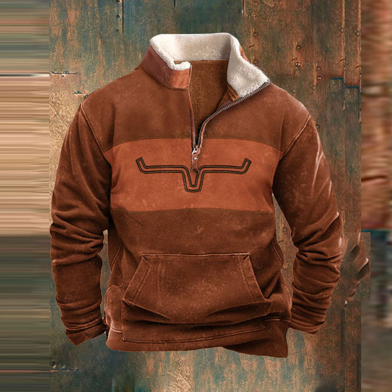 Ravos Pull Homme – Warmer und bequemer Reißverschluss-Sweatshirt im modernen Stil für den Herbst
